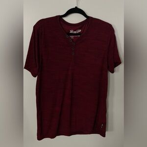 Brooklyn Cloth Men’s Size L Burgundy Henley T-Shirt